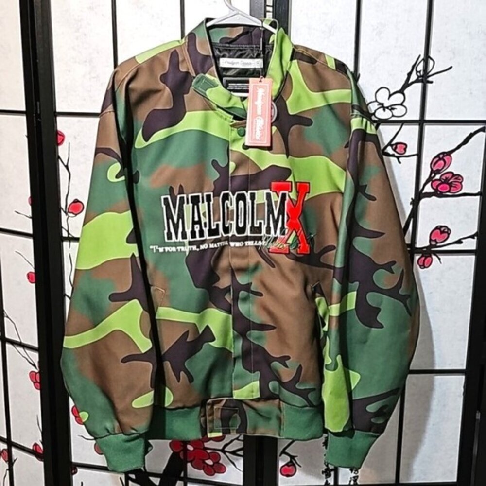 Malcolm X Camo Work Jacket Size 2X New